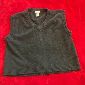 Zara charcoal grey V-neck sweater vest. Cozy polyester/acrylic blend Size S.